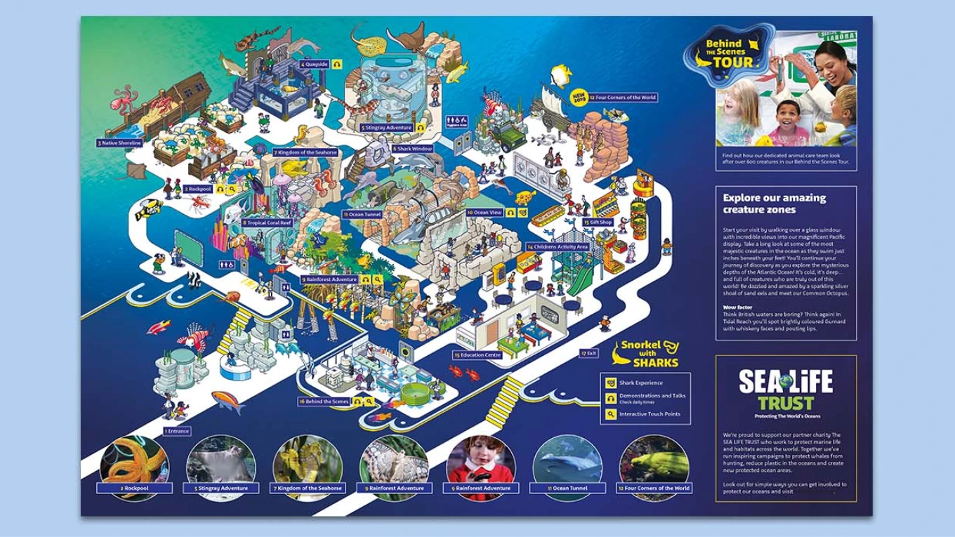 Merlin Entertainments - Sea Life Blackpool Map, 