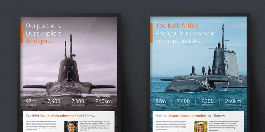 BAE Systems print design posters