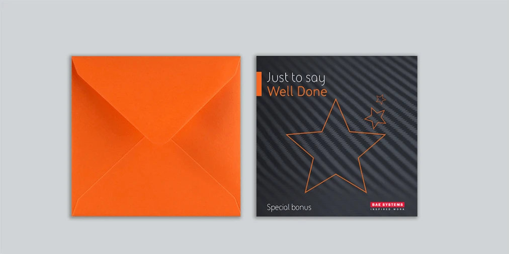 BAE Systems Recognition print design mailer