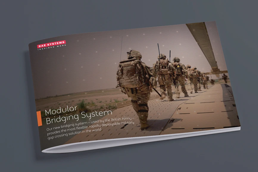BAE Systems Bridging brochure print design