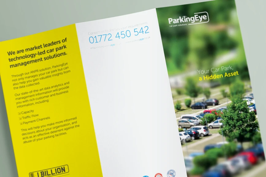 Parking Eye Brochure design back cover